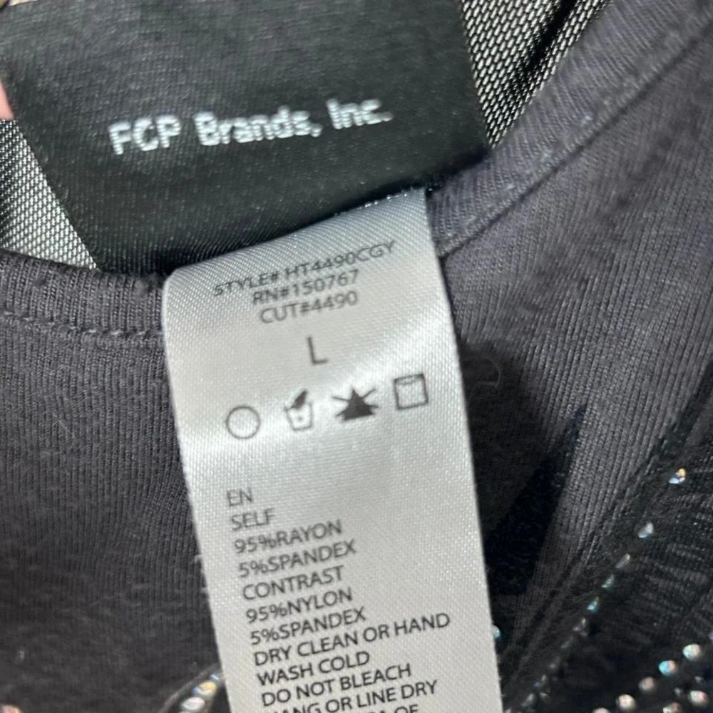 Harley-Davidson Women's Embellished Feathers Scoop Neck Sleeveless Tank Top L - Picture 5 of 5